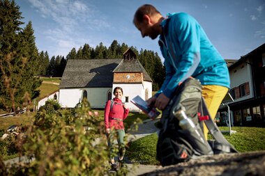 Sagenwanderweg Kristberg, Alpenmosaik, St. Agatha Kapelle, | © Stefan Kothner / Montafon Tourismus GmbH