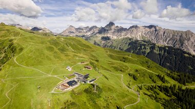 Rendering vom Neubau Bergrestaurant Grüneck von oben | © Golm Silvretta Lünersee Tourismus GmbH Bregenz