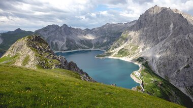Lünersee von der Seite | © Golm Silvretta Lünersee Tourismus GmbH Bregenz, Stefan Kothner