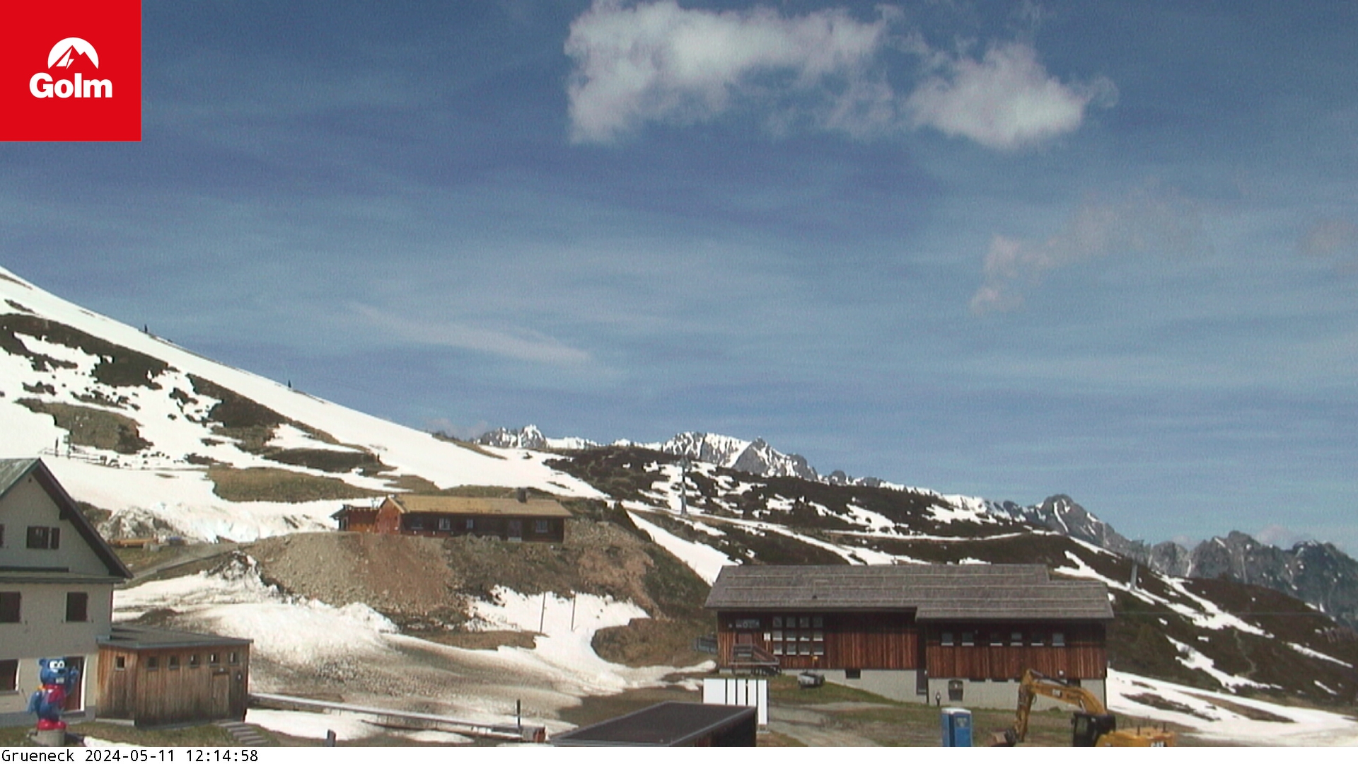 Blick von der Bergstation Grüneck der Golmerbahn.