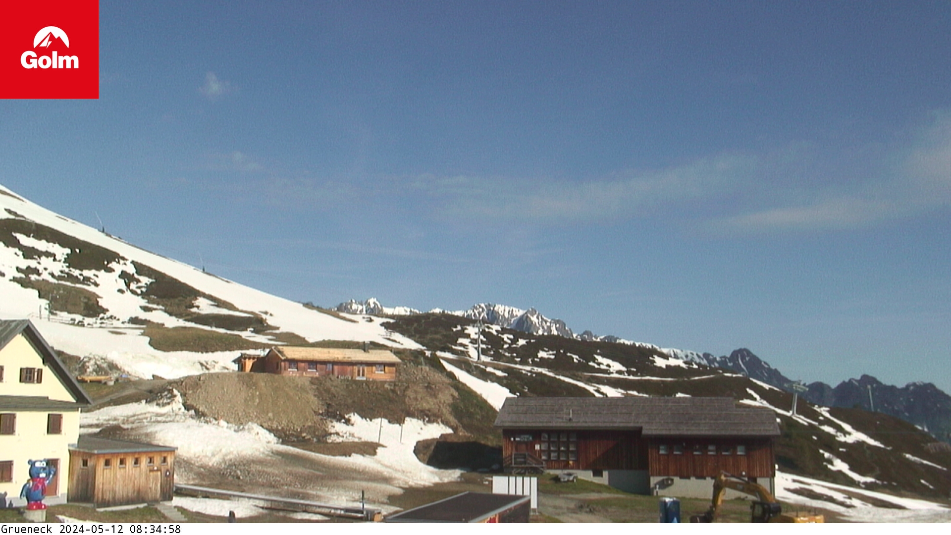 Blick von der Bergstation Grüneck der Golmerbahn.