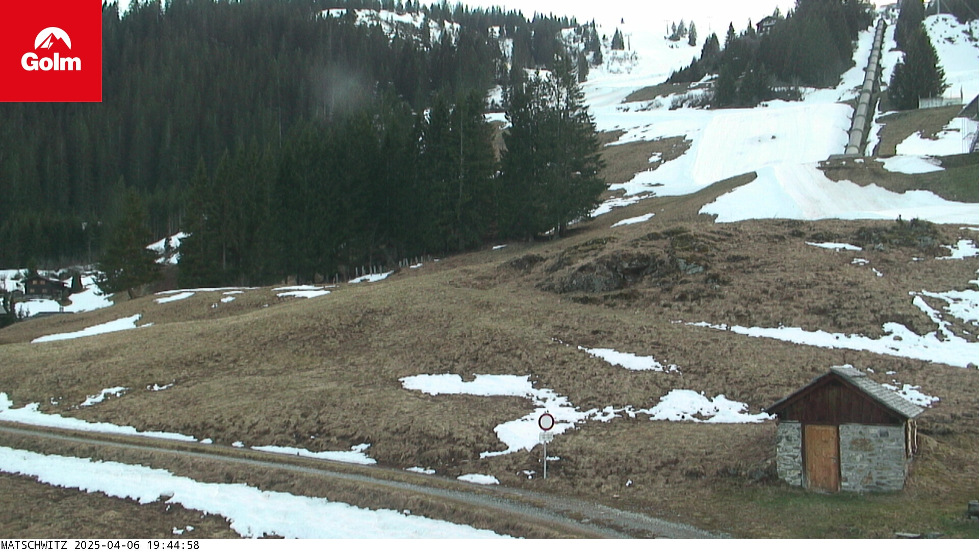 Webcam Golm - Blick auf die Mittelstation Matschwitz der Golmer Bahnen