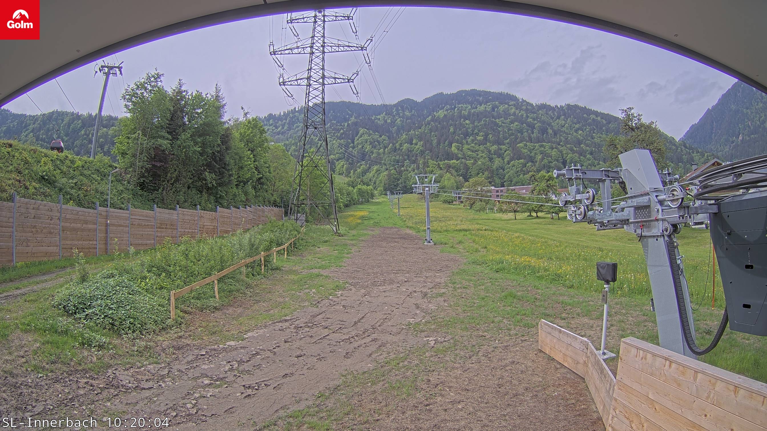 Blick von der Talstation des Schlepplift Innerbach in Vandans.