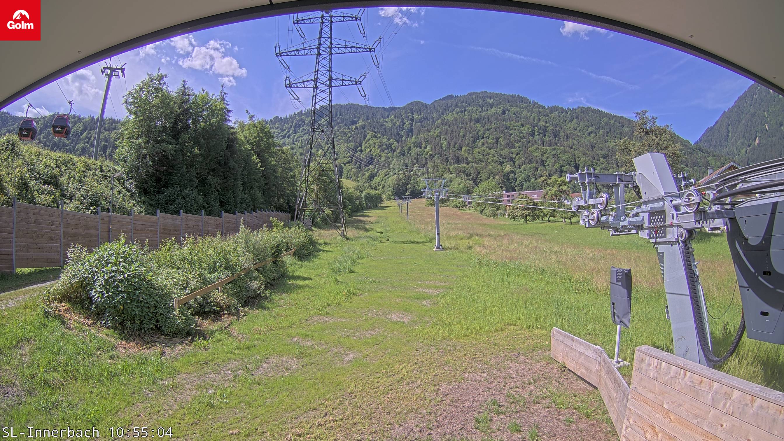 Blick von der Talstation des Schlepplift Innerbach in Vandans.